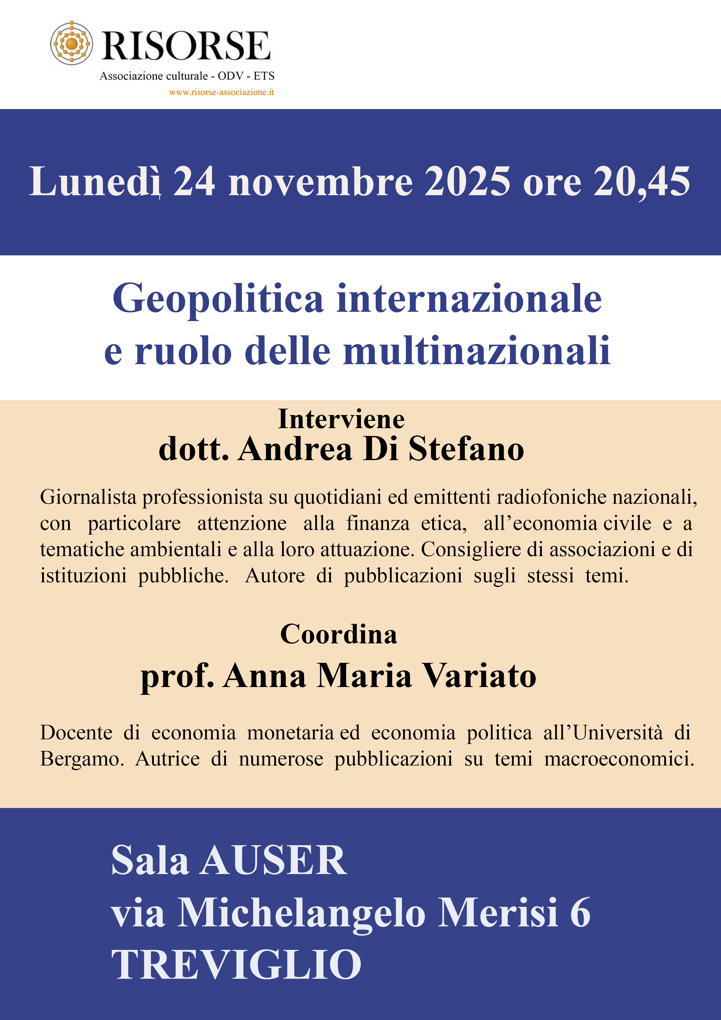 Immagine dell'evento Geopolitica internazionale e ruolo delle multinazionali