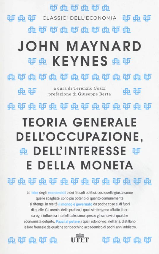 Copertina Teoria generale dell’occupazione, dell’interesse e della moneta
